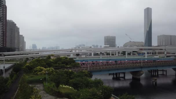 Tokio Odaiba Landschaft Videoclip — Stockvideo