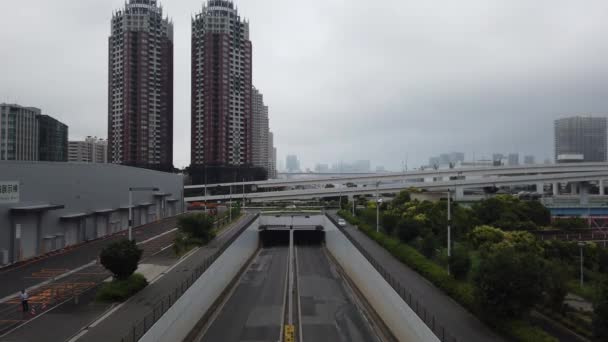 Tóquio Odaiba Paisagem Videoclipe — Vídeo de Stock