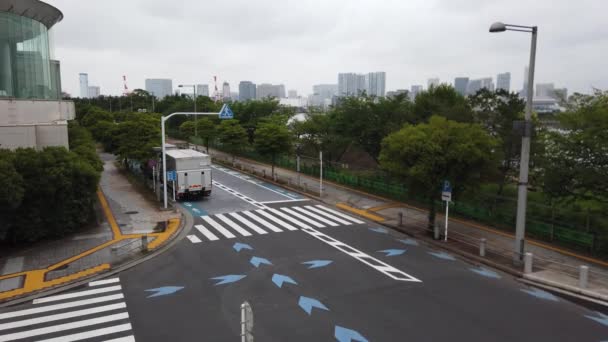 Tóquio Odaiba Paisagem Videoclipe — Vídeo de Stock