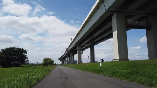 Tokyo Arakawa Flodbädd Videoklipp — Stockvideo