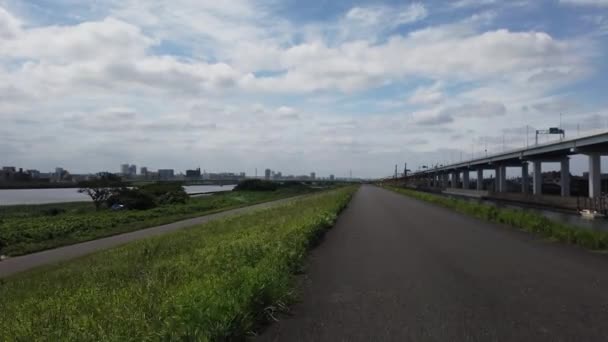 Tokyo Arakawa Flussbett Videoclip — Stockvideo