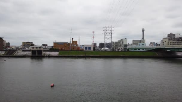 Tokio Arakawa Lecho Del Río Clip Vídeo — Vídeo de stock