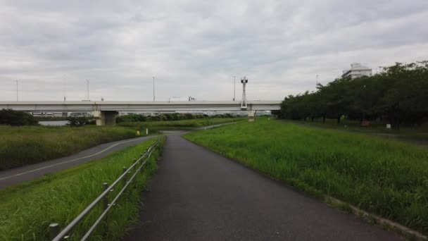 Tokyo Arakawa Sungai Klip Video — Stok Video