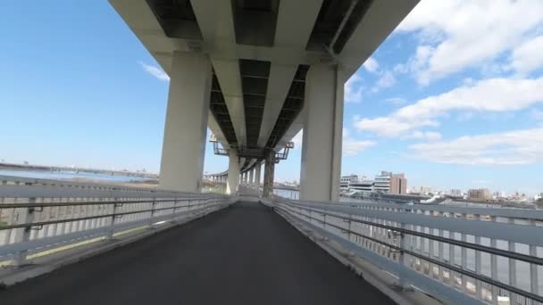 Arakawa Cycling Road Japón Tokio — Vídeos de Stock