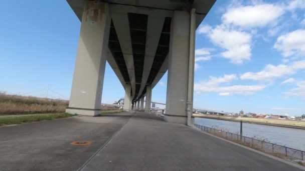 Arakawa Cykling Road Japan Tokyo — Stockvideo