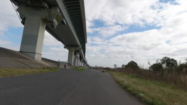 Arakawa Cykling Road Japan Tokyo — Stockvideo