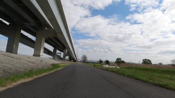 Arakawa Cykling Road Japan Tokyo — Stockvideo