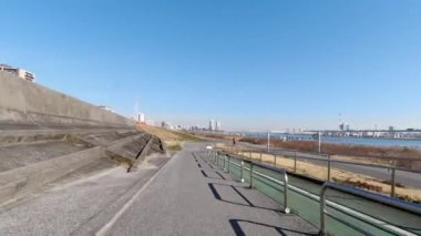 Arakawa Bisiklet Yolu Japonya Tokyo