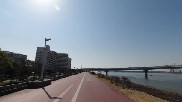 Arakawa Cycling Road Ιαπωνία Τόκιο — Αρχείο Βίντεο