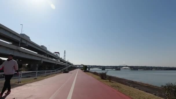 Arakawa Cycling Road Japón Tokio — Vídeo de stock