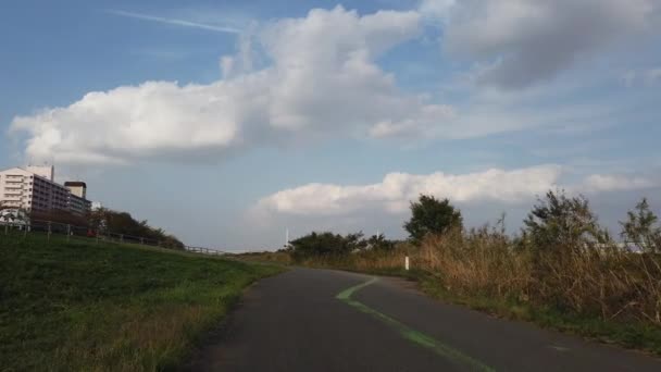 Arakawa Cycling Road Japón Tokio — Vídeos de Stock