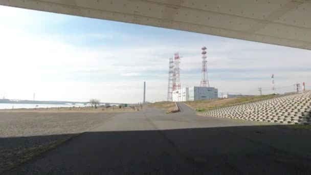 Arakawa Ciclismo Estrada Japão Tóquio — Vídeo de Stock