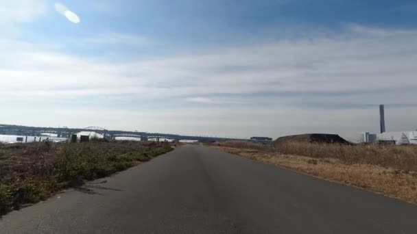 Arakawa Ciclismo Estrada Japão Tóquio — Vídeo de Stock