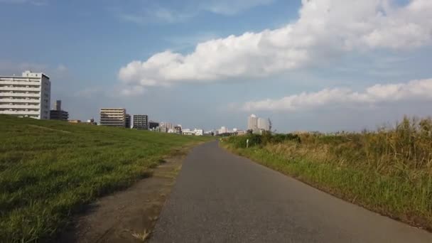 Arakawa Radweg Japan Tokio — Stockvideo