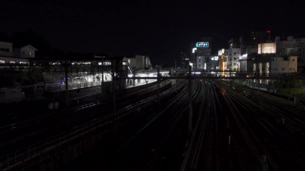Japonya Uguisudani Tokyo Geceyarısı — Stok video