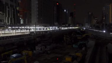 Shibuya Japonya 'da, Tokyo Gece Manzarası