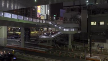 Shibuya Japonya 'da, Tokyo Gece Manzarası