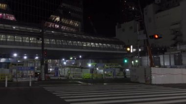 Shibuya Japonya 'da, Tokyo Gece Manzarası
