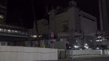 Shibuya Japonya 'da, Tokyo Gece Manzarası