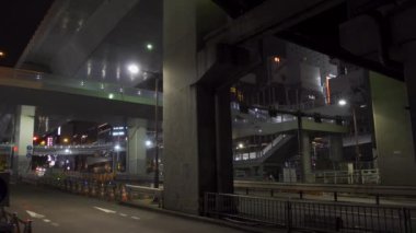 Shibuya Japonya 'da, Tokyo Gece Manzarası