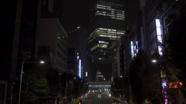 Shibuya Japonya 'da, Tokyo Gece Manzarası
