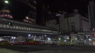 Shibuya Japonya 'da, Tokyo Gece Manzarası