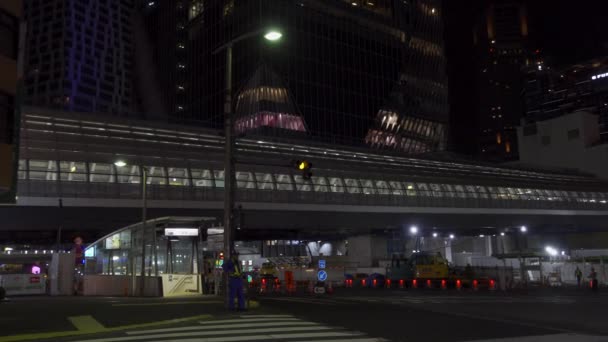 Shibuya Japan Nachtansicht Tokio — Stockvideo