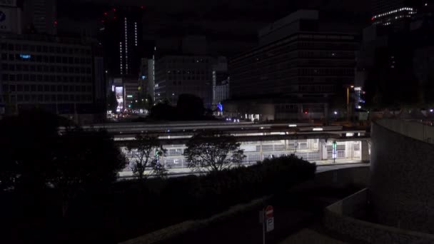 Синдзю Японии Ночной Вид Токио — стоковое видео