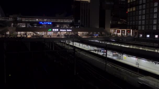 Shinjuku Japan Tokio Nachtzicht — Stockvideo