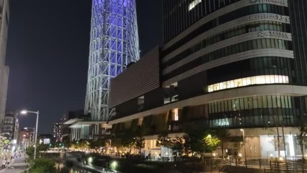 Tokyo Sky Tree Night View — Stock video