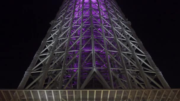 Tokyo Sky Tree Vue Nuit — Video