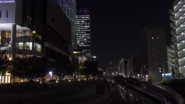 Nachtsicht Auf Den Tokyo Sky Tree — Stockvideo