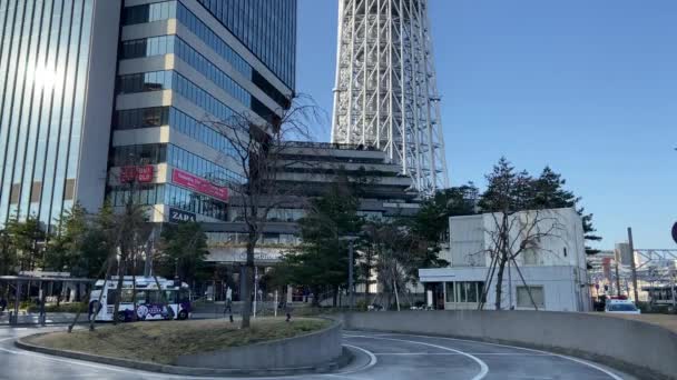 Tokyo Sky Tree Krajobraz — Wideo stockowe