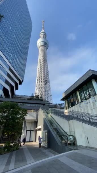 Tokio Sky Tree Maisema — kuvapankkivideo