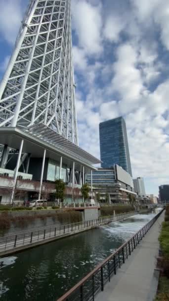 Tokyo Sky Tree Krajobraz — Wideo stockowe