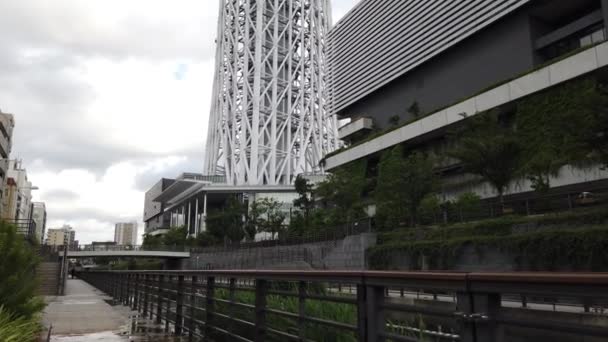 Tokyo Sky Tree Krajobraz — Wideo stockowe