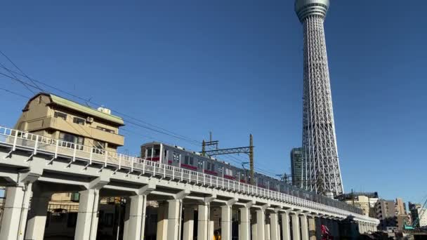 Tokyo Sky Tree Krajina — Stock video