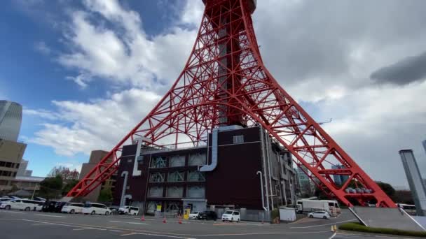 Tokyo Tower Japonii Krajobraz — Wideo stockowe