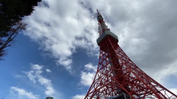 Tokió Torony Japánban Tájkép — Stock videók