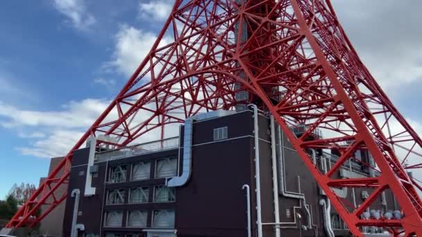 Tokyo Tower Japonii Krajobraz — Wideo stockowe