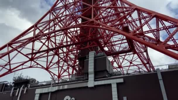 Tokyo Tower Japonii Krajobraz — Wideo stockowe