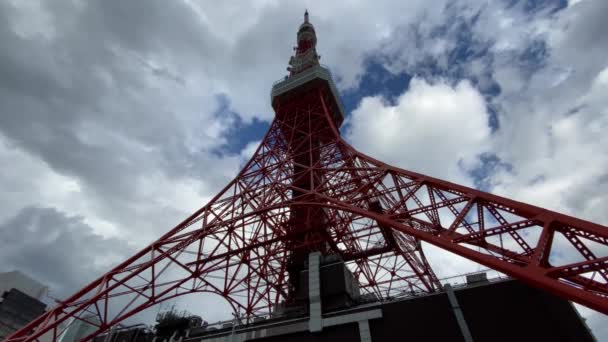 Tokyo Tower Japonii Krajobraz — Wideo stockowe