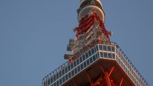 Tokyo Tower Japonii Krajobraz — Wideo stockowe