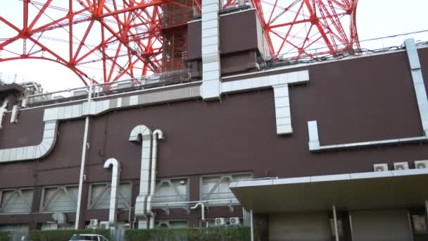 Токийская Башня Японии Ландшафт — стоковое видео