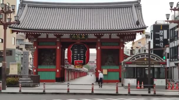 Asakusa Στην Ιαπωνία Τόκιο Τοπίο — Αρχείο Βίντεο