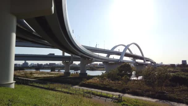 Puente Japón Tokio Paisaje — Vídeos de Stock