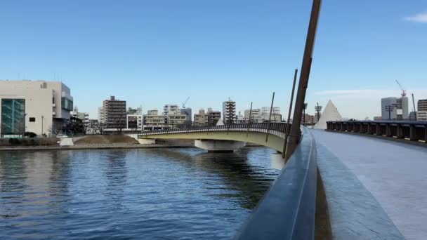 Japonya Köprü Tokyo Peyzaj — Stok video