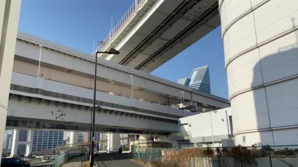 Tokyo Rainbow Bridge Paisagem — Vídeo de Stock