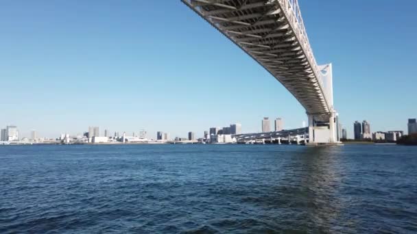 Пейзаж Токийского Радужного Моста — стоковое видео