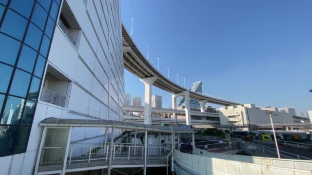 Tokyo Rainbow Bridge Landskap — Stockvideo